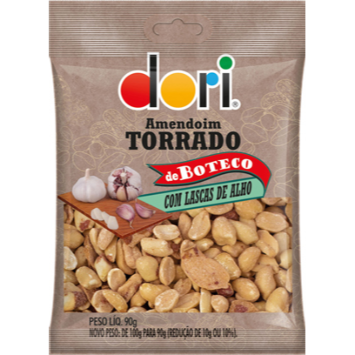 Amendoim Boteco Torrado Lascas de Alho Dori 90g