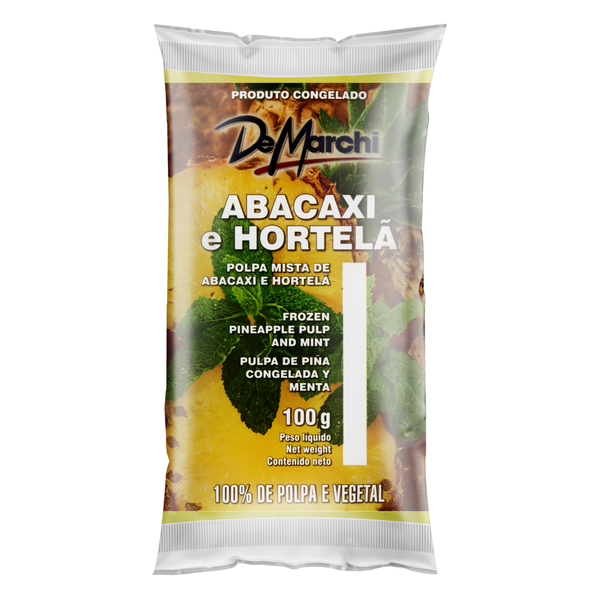 Polpa de Fruta Abacaxi e Hortelã De Marchi Pacote 100g