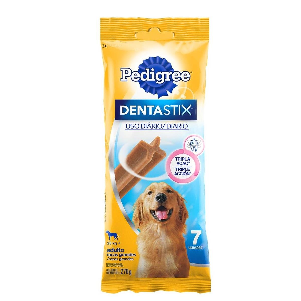 Petisco Pedigree Dentastix Cuidado Oral Para Cães Adultos Raças Grandes 7 Sticks