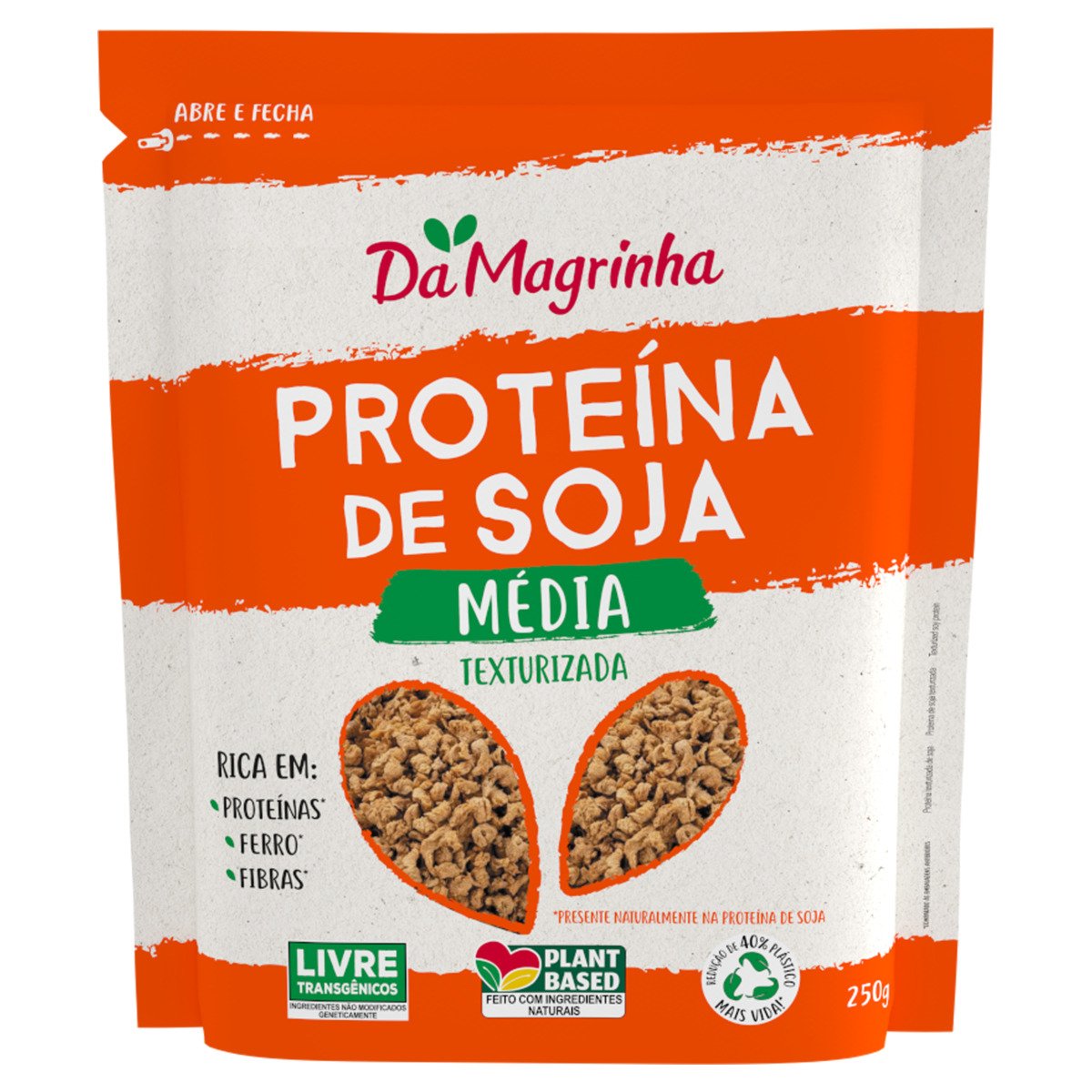 Proteína Texturizada de Soja Média Da Magrinha Pouch 250g