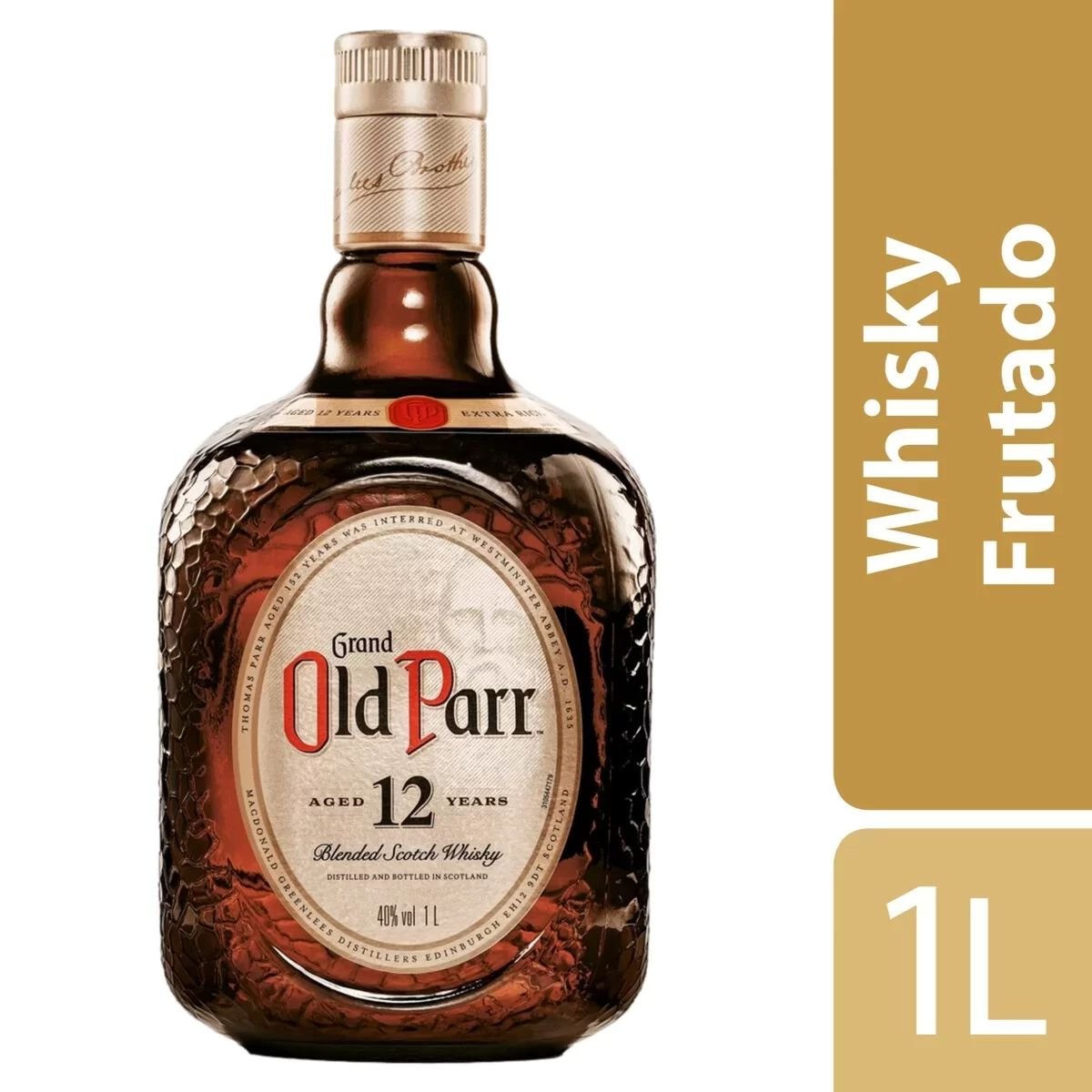 Whisky Escocês Blended 12 Anos Grand Old Parr Garrafa 1l