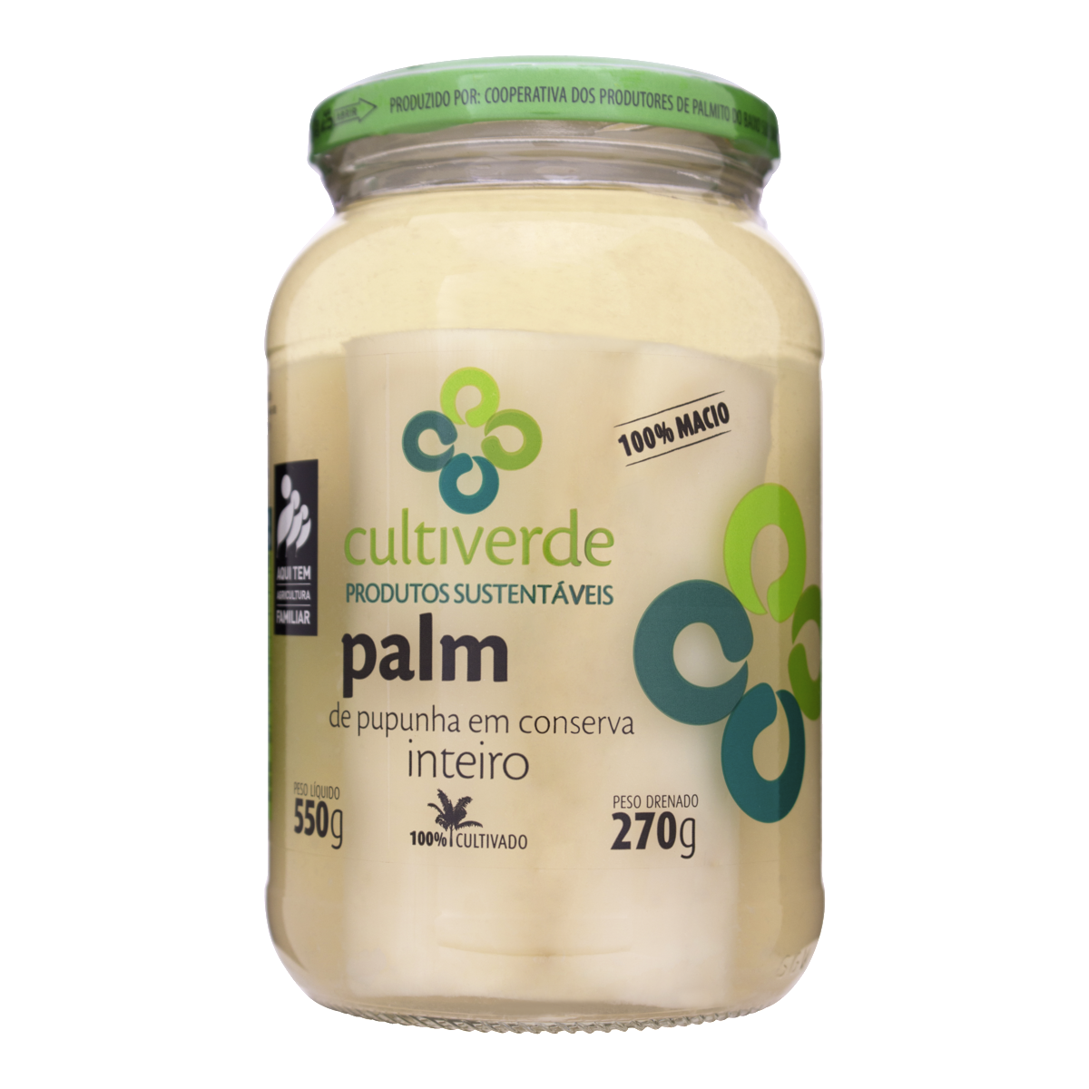 Palmito Pupunha CULTIVERDE Vidro 270g