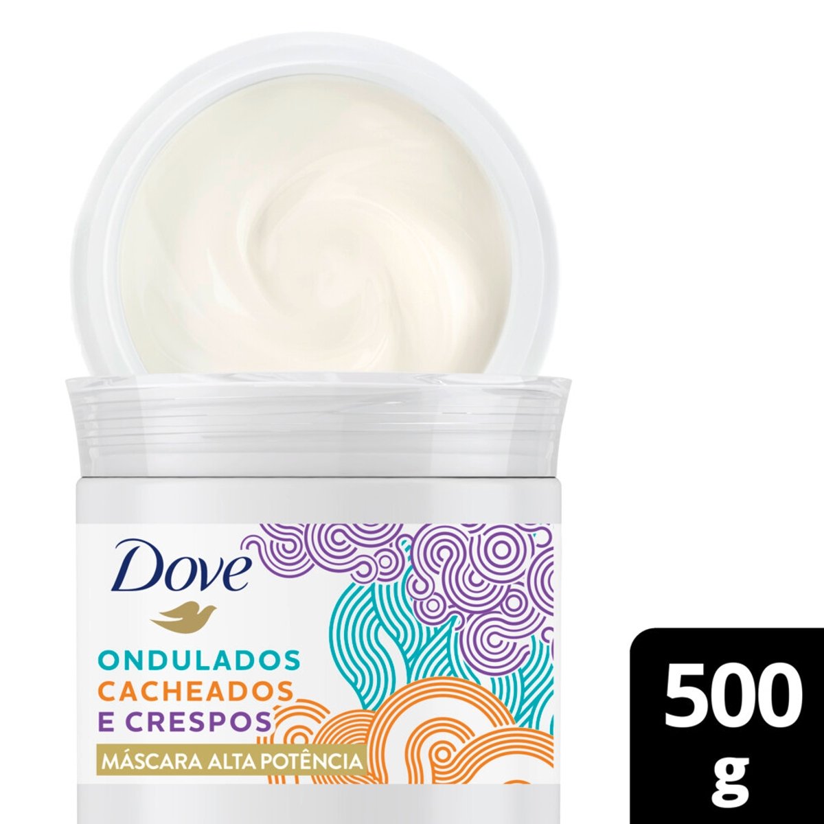 Máscara de Tratamento Dove Texturas Reais Ondulados, Cacheados e Crespos Pote 500g