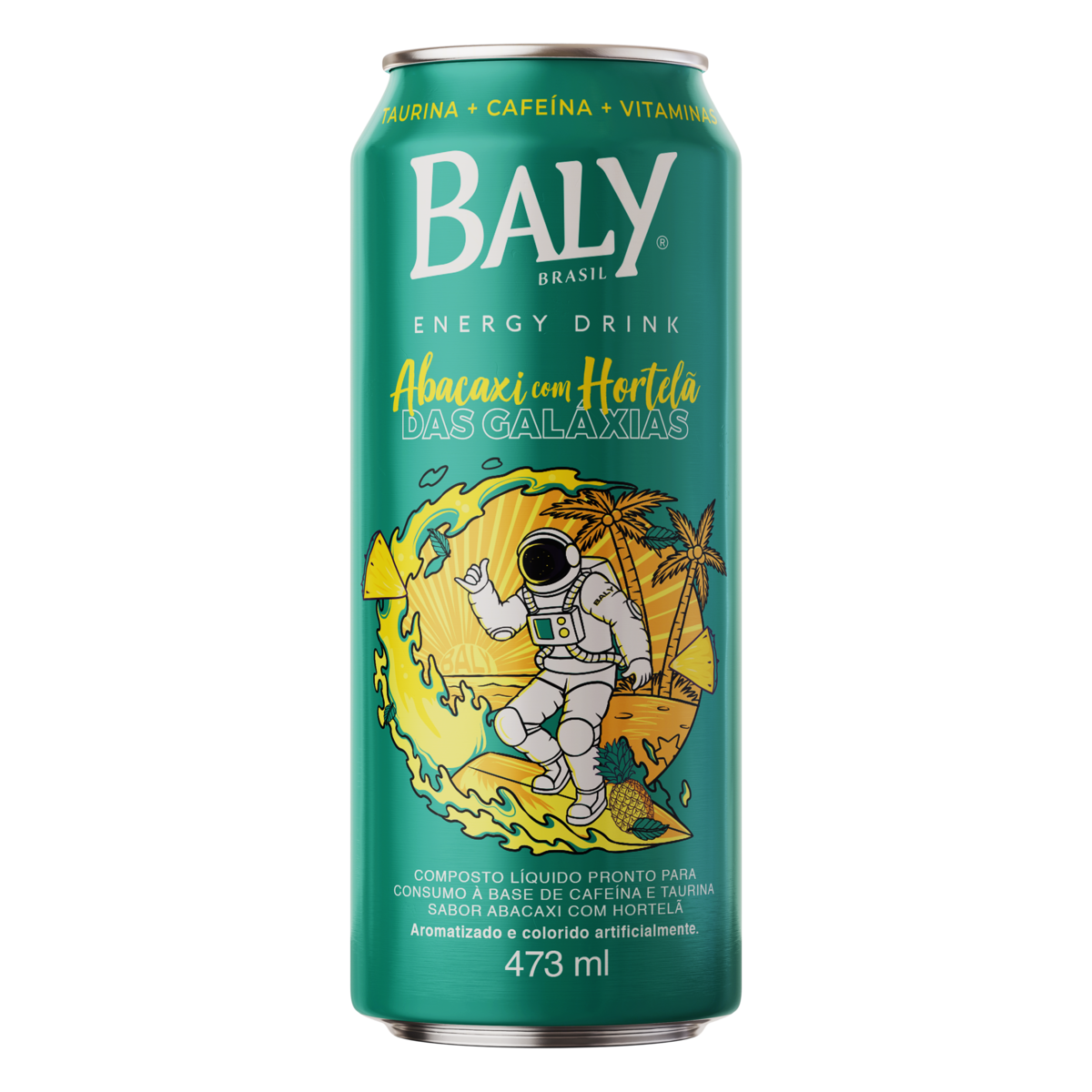Energético Abacaxi Com Hortelã Das Galáxias Baly Lata 473ml
