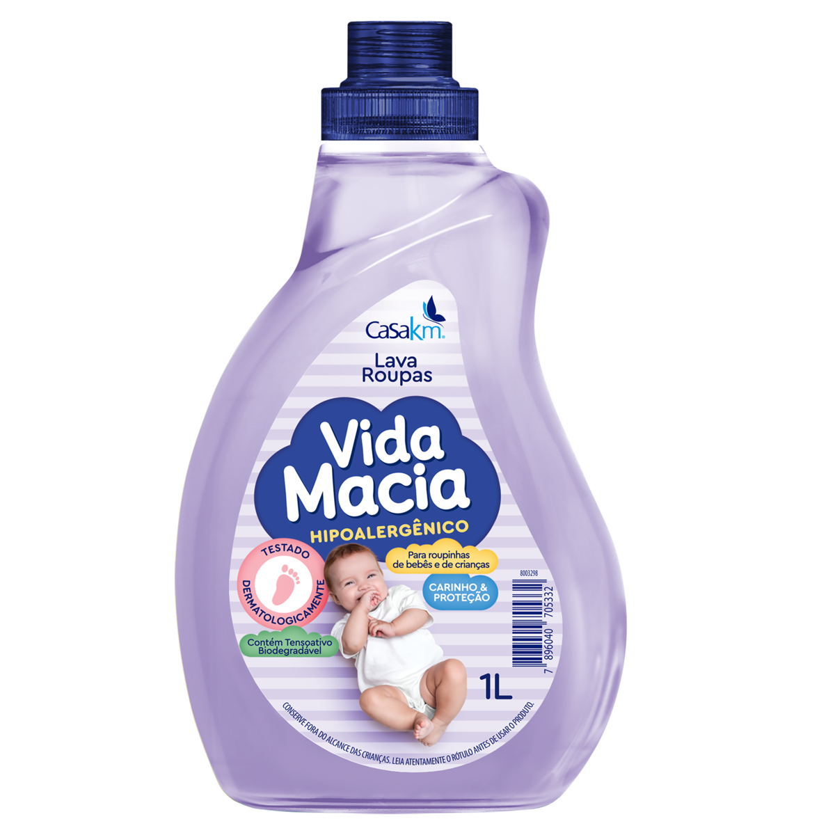 Lava-Roupas Líquido Carinho e Proteção Vida Macia Frasco 1l