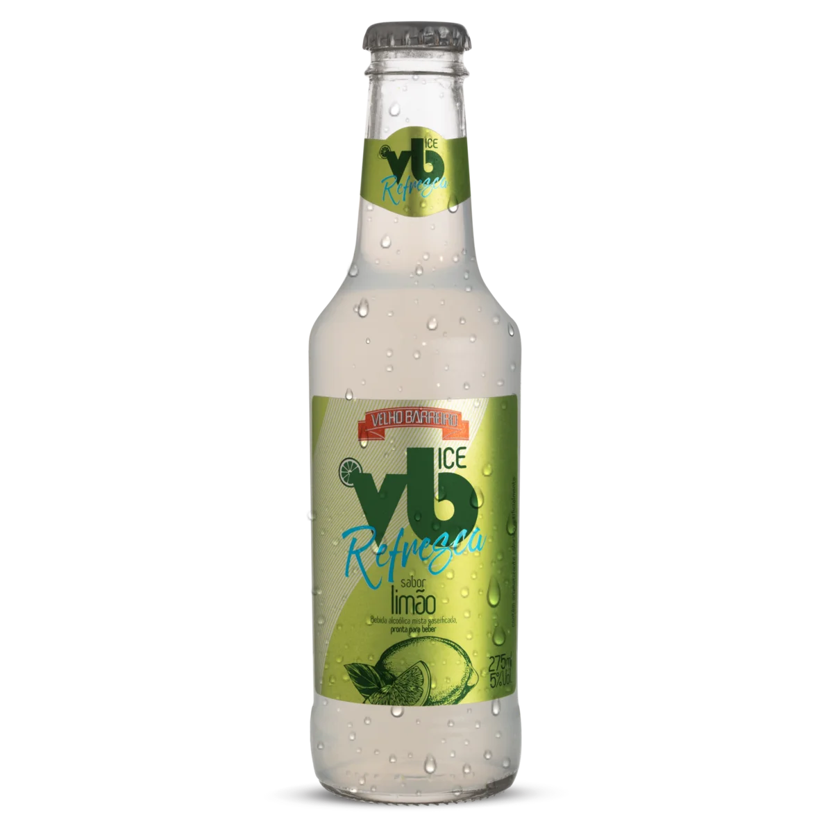 Bebida Mista Alcoólica Gaseificada Limão Velho Barreiro Refresca Ice Garrafa 275ml