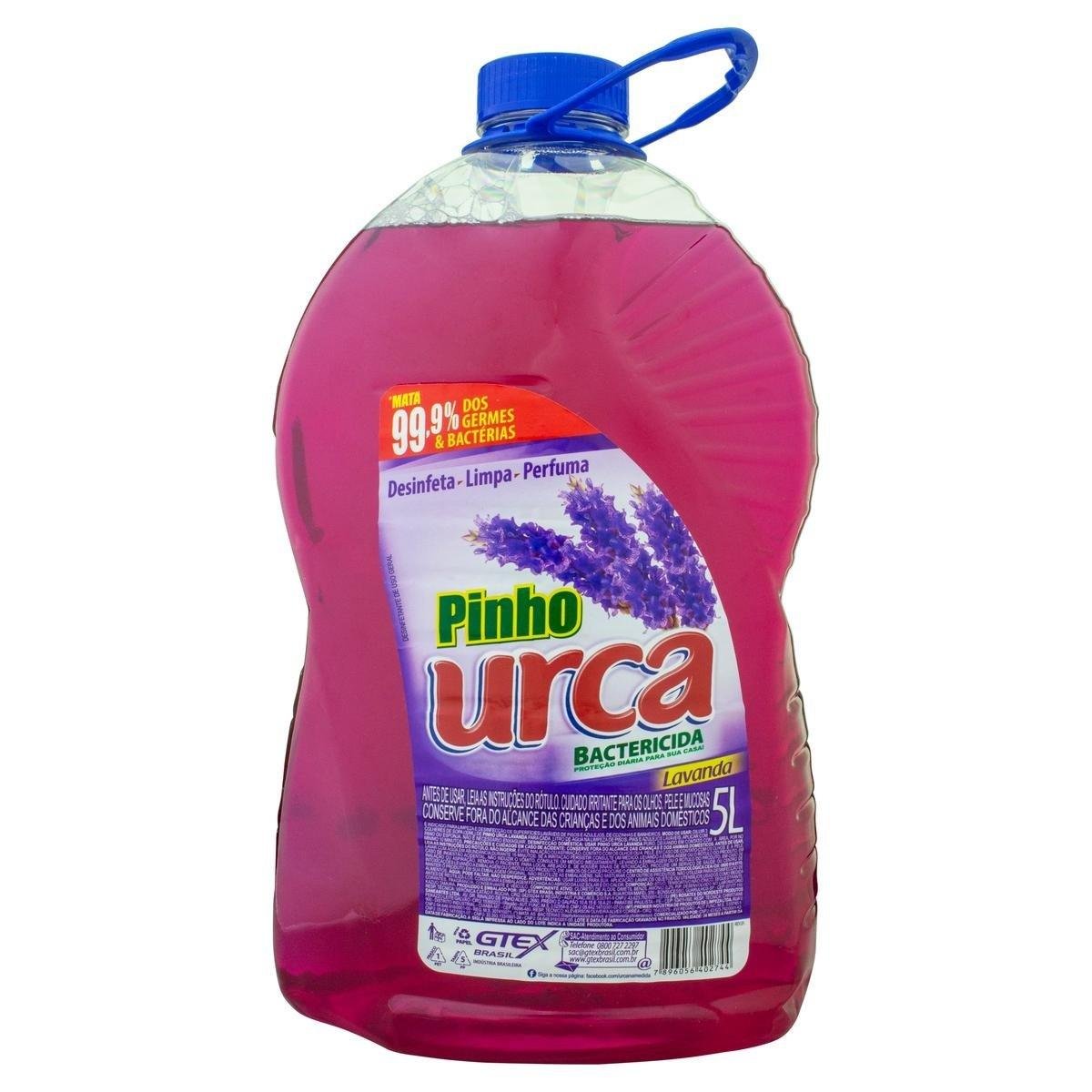 Desinfetante Multiuso Bactericida Lavanda Pinho Urca Galão 5l