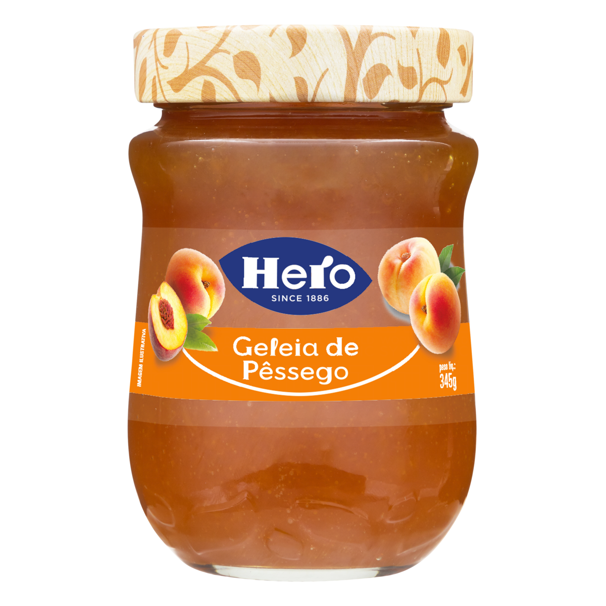 Geleia Pêssego Hero Vidro 345g