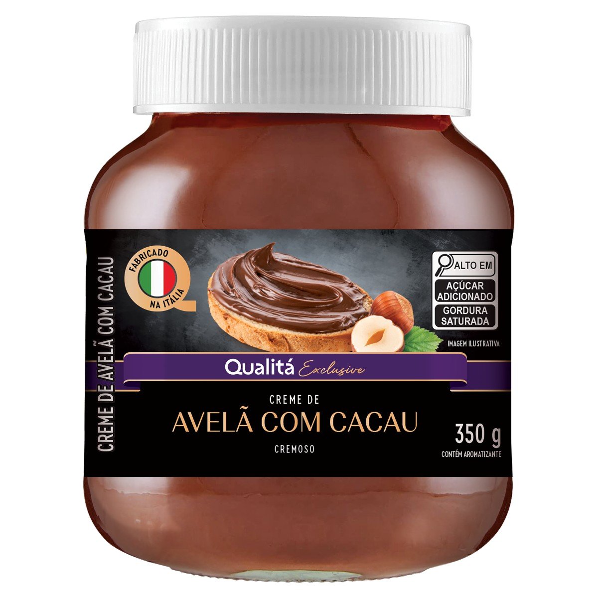 Creme de Avelã com Cacau Qualitá Exclusive Pote 350g