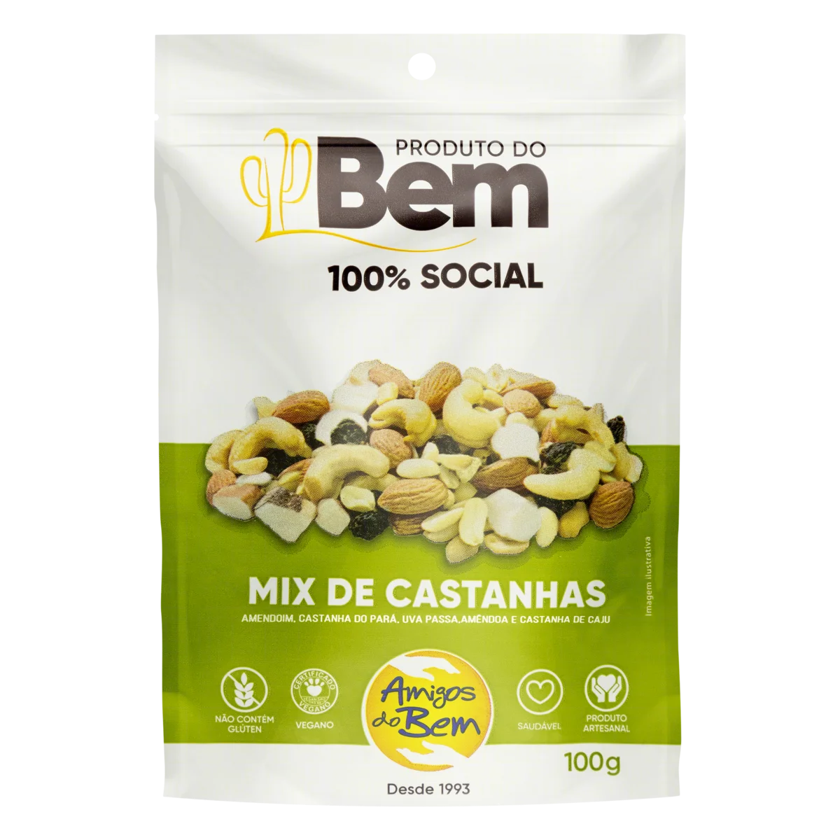 Mix De Castanhas AMIGOS DO BEM Pacote 100g