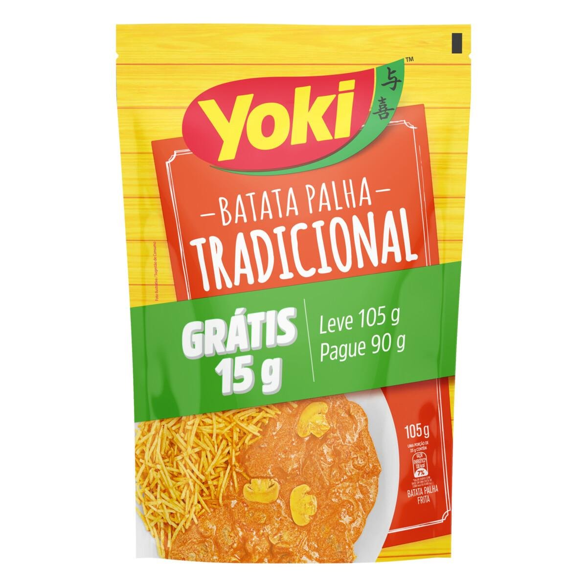 Batata Palha Tradicional Yoki Sachê Leve 105g Pague 90g