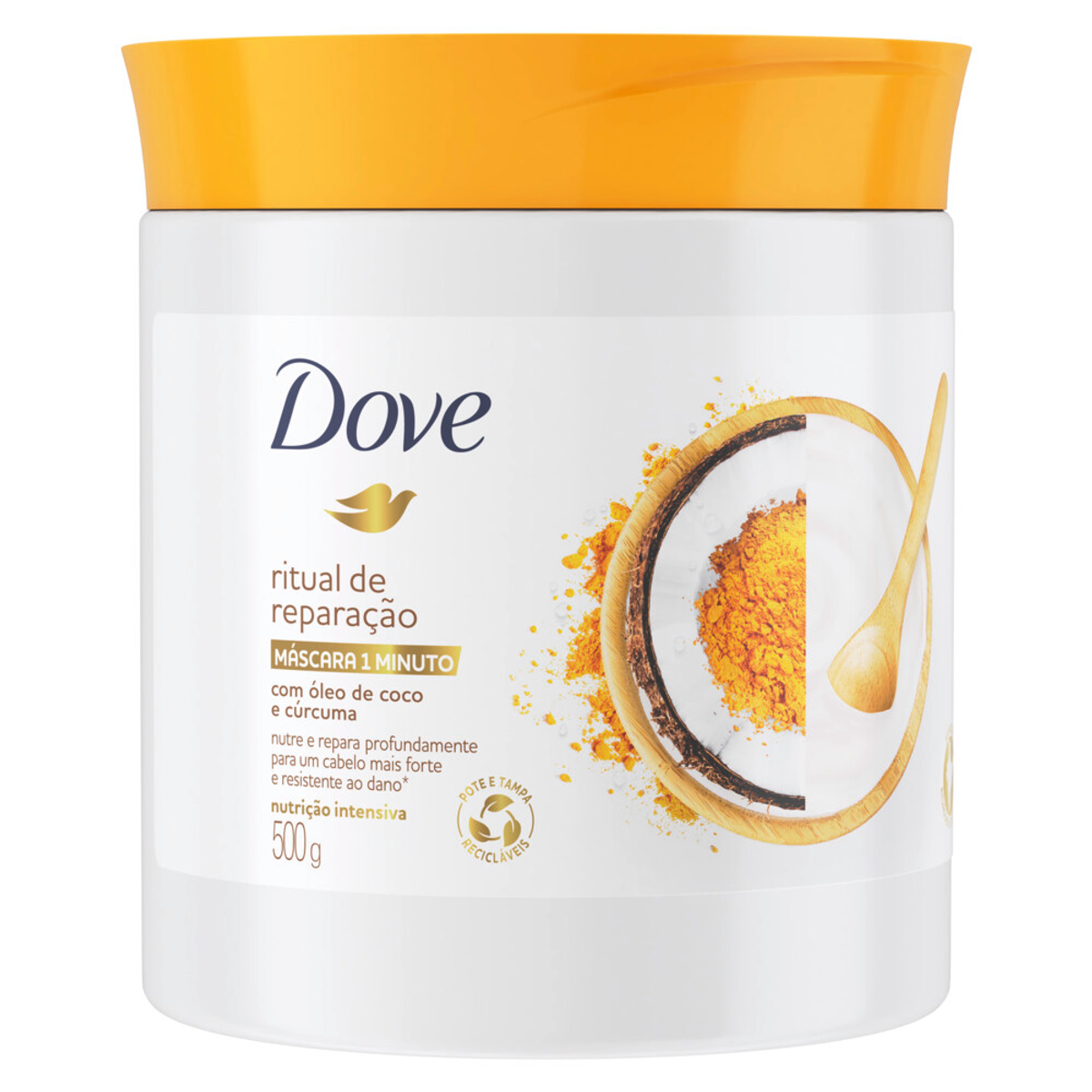 Máscara Condicionante Nutrição Intensa Dove Ritual de Reparação 1 Minuto Pote 500g
