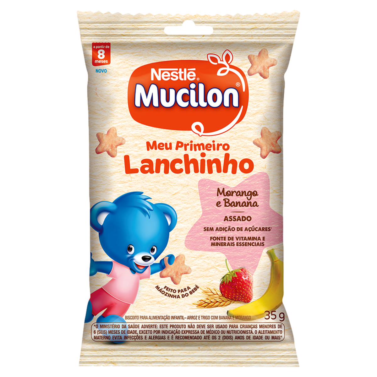 Biscoito Infantil Mucilon Morango e Banana 35g