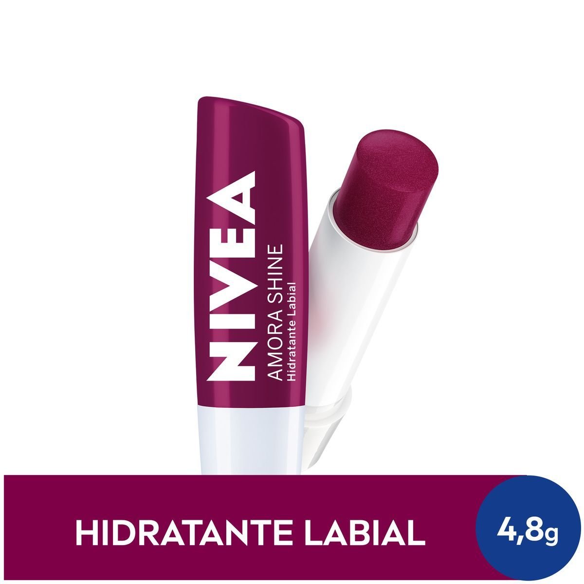 Hidratante Labial Amora Shine Nivea Blister 4,8g