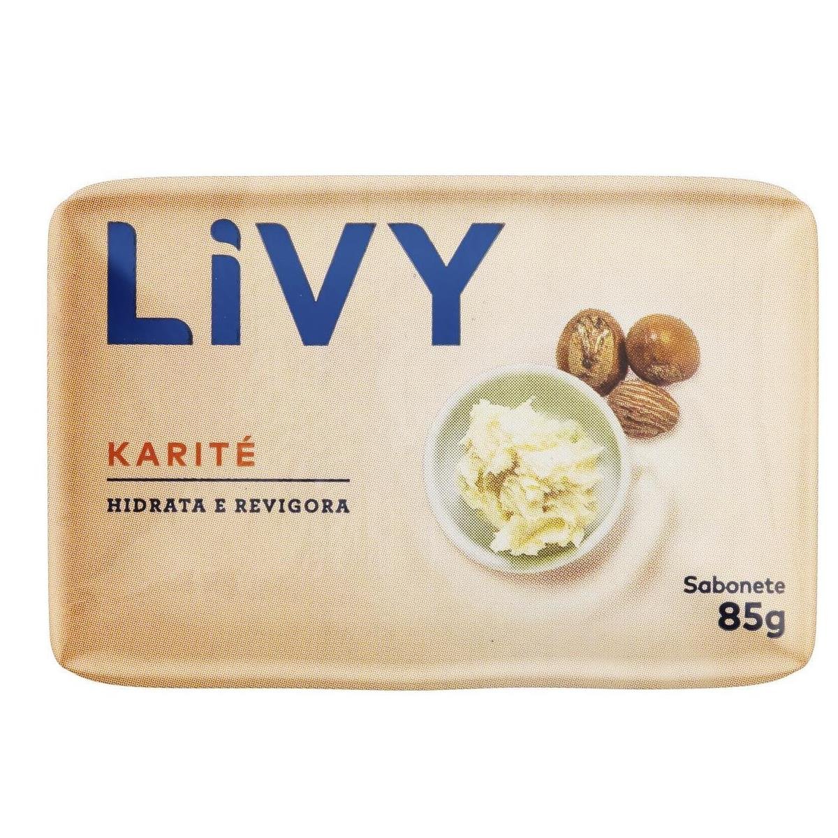 Sabonete Barra Karité Livy Envoltório 85g