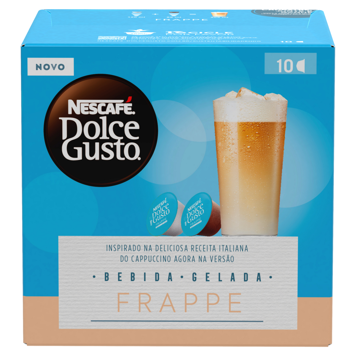 Bebida à Base de Café Frappé Nescafé Dolce Gusto Caixa 135g 10 Unidades