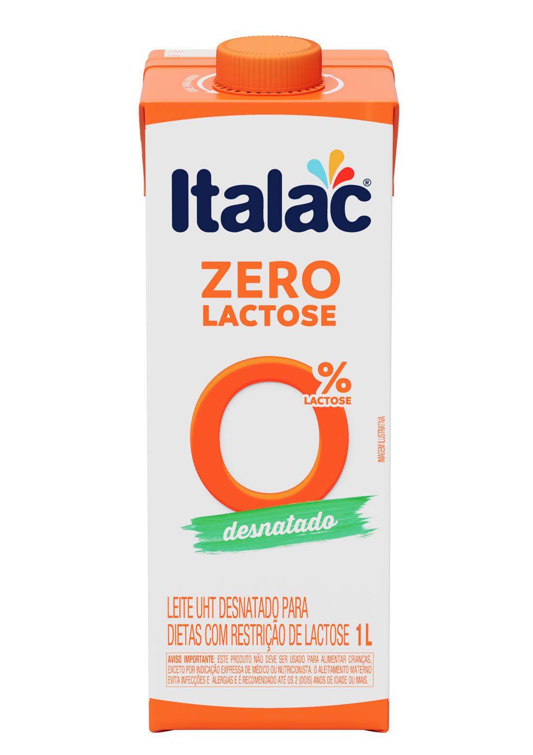 LEITE UHT DESNATADO ZERO LACTOSE ITALAC 1 L