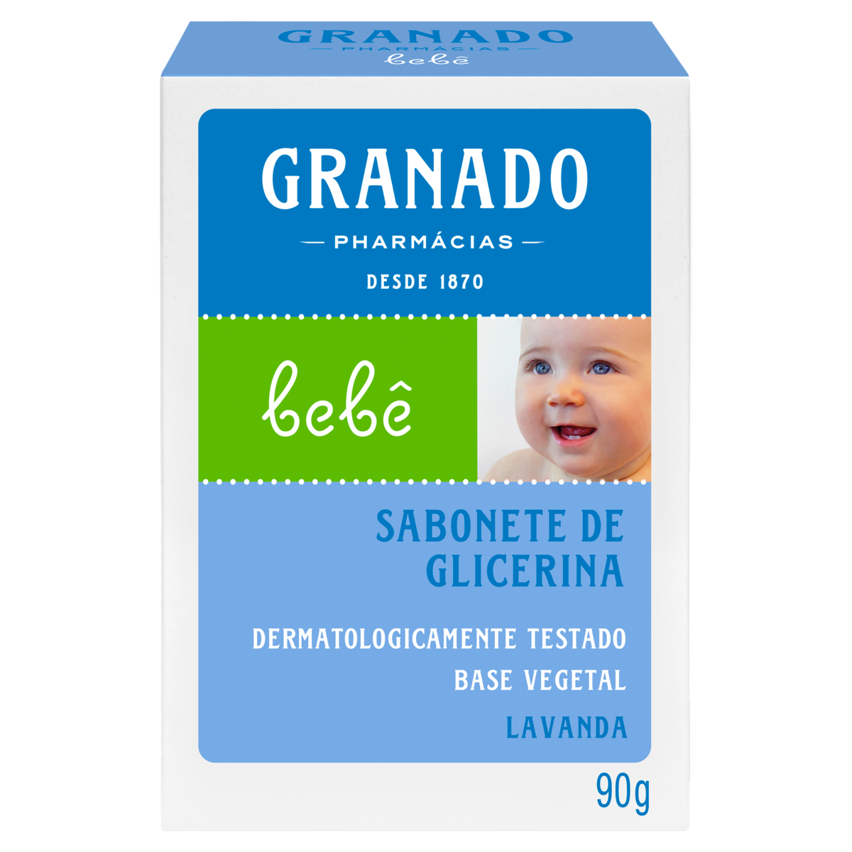 Sabonete Barra de Glicerina Lavanda Granado Bebê Caixa 90g