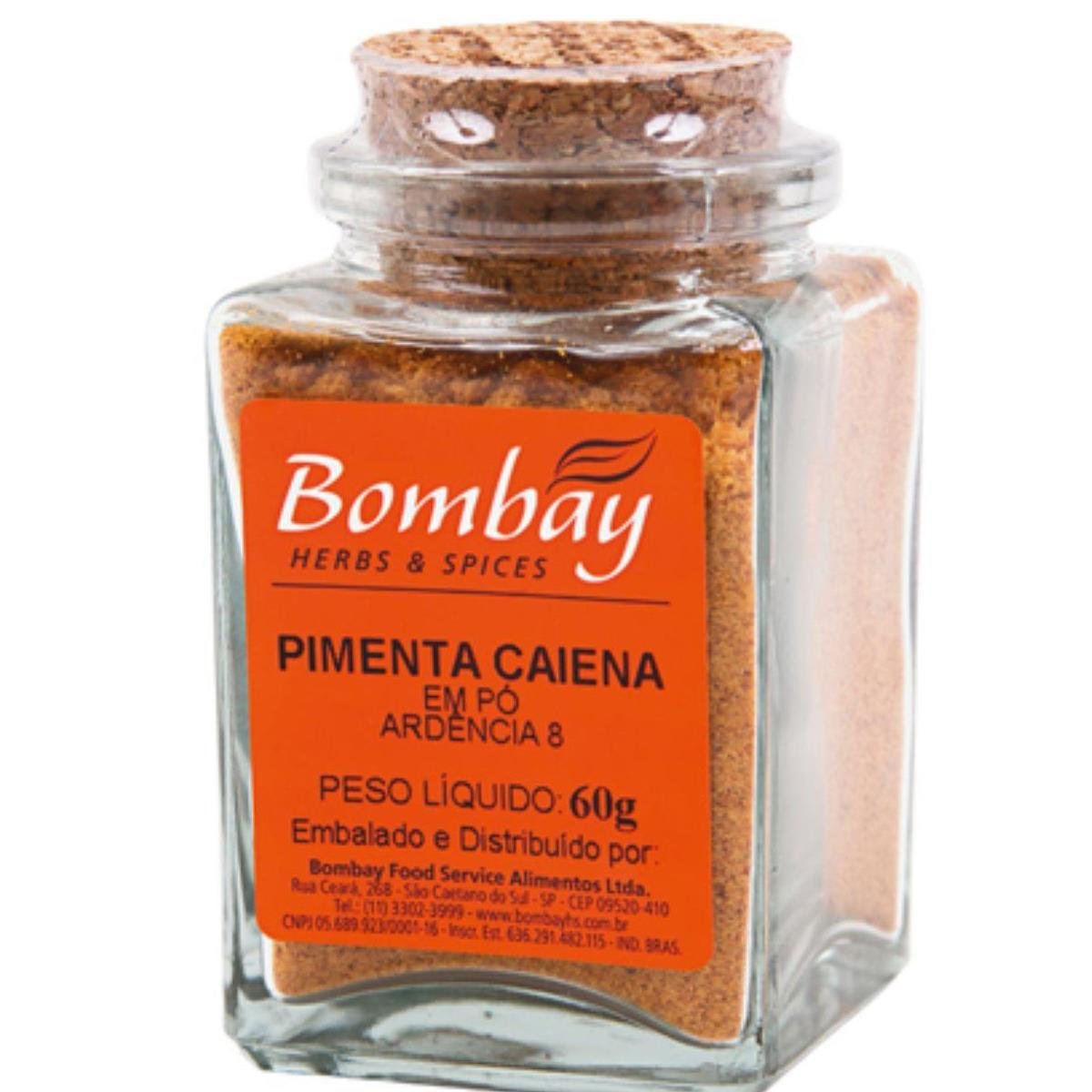 Pimenta Caiena em Pó Bombay Vidro 60g