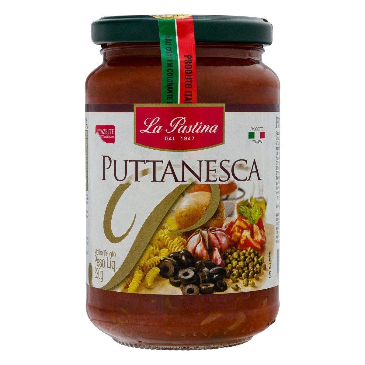 Molho de Tomate Puttanesca La Pastina Vidro 320g