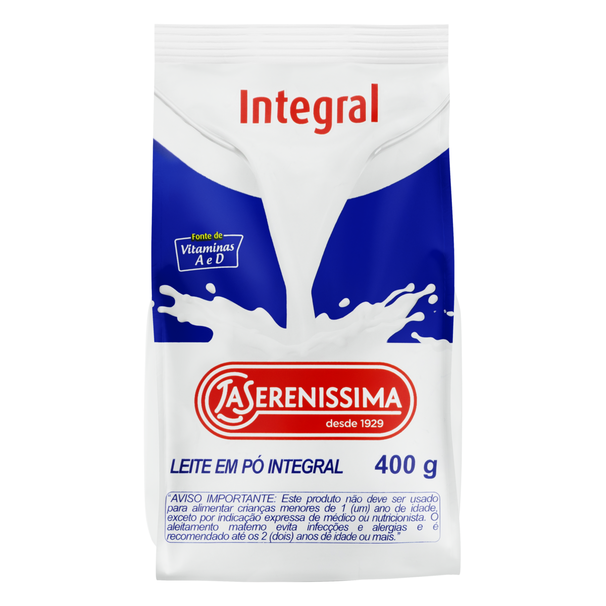 Leite em Pó Integral LA SERENÍSSIMA Pacote 400g