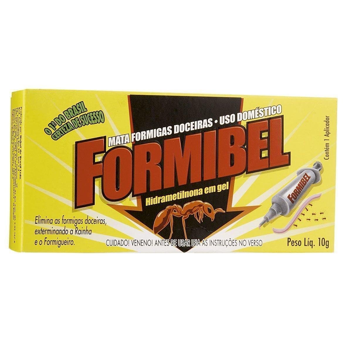 Inseticida Gel FORMIBEL Mata Formigas Caixa com 1 Aplicador 10g