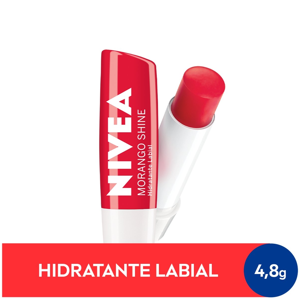 Hidratante Labial Morango Shine Nivea Blister 4,8g