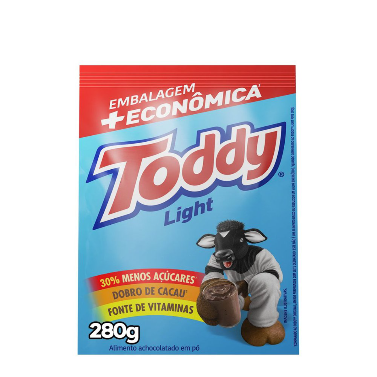 Achocolatado Em Pó Light Toddy 280G + Econômica
