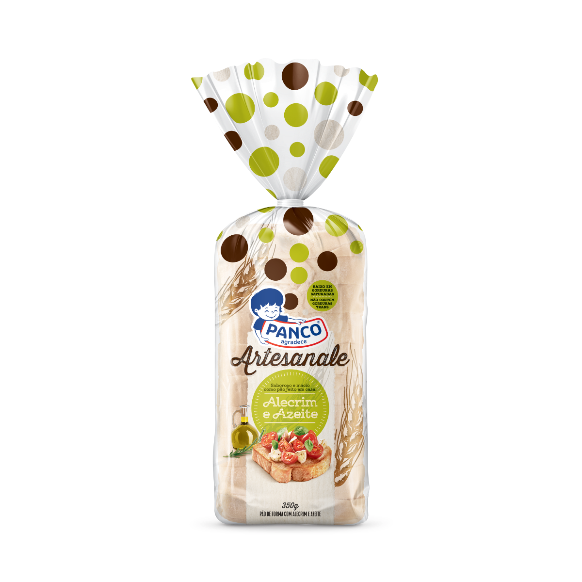 Pão de Forma Alecrim e Azeite Panco Artesanale Pacote 350g