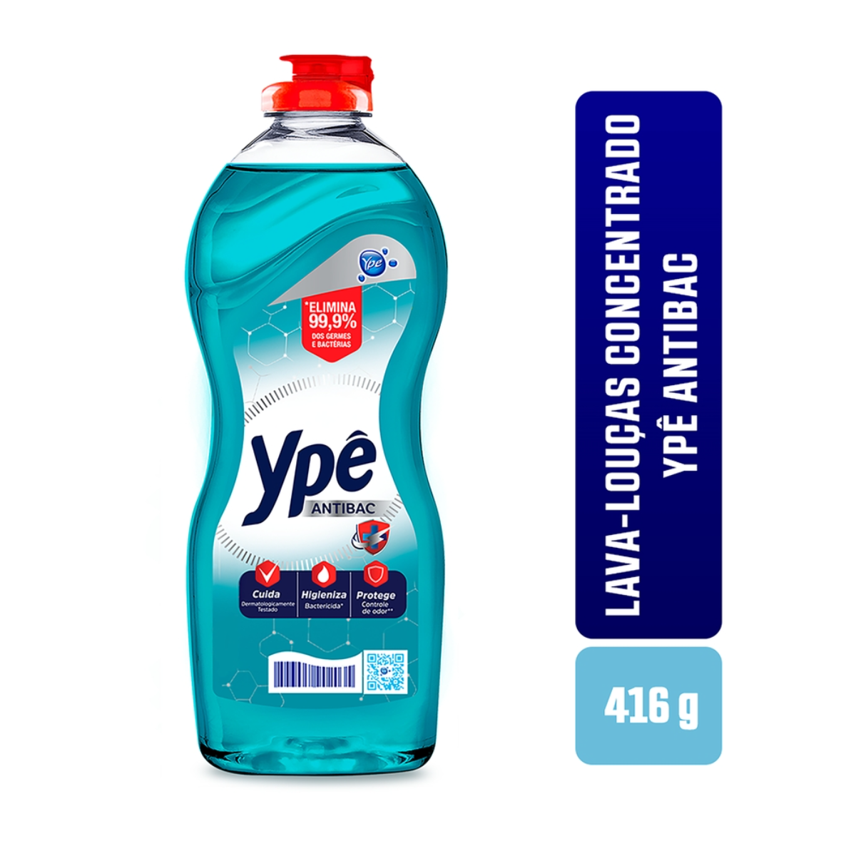 Lava-Louças Gel Concentrado Ypê Antibac Squeeze 416g