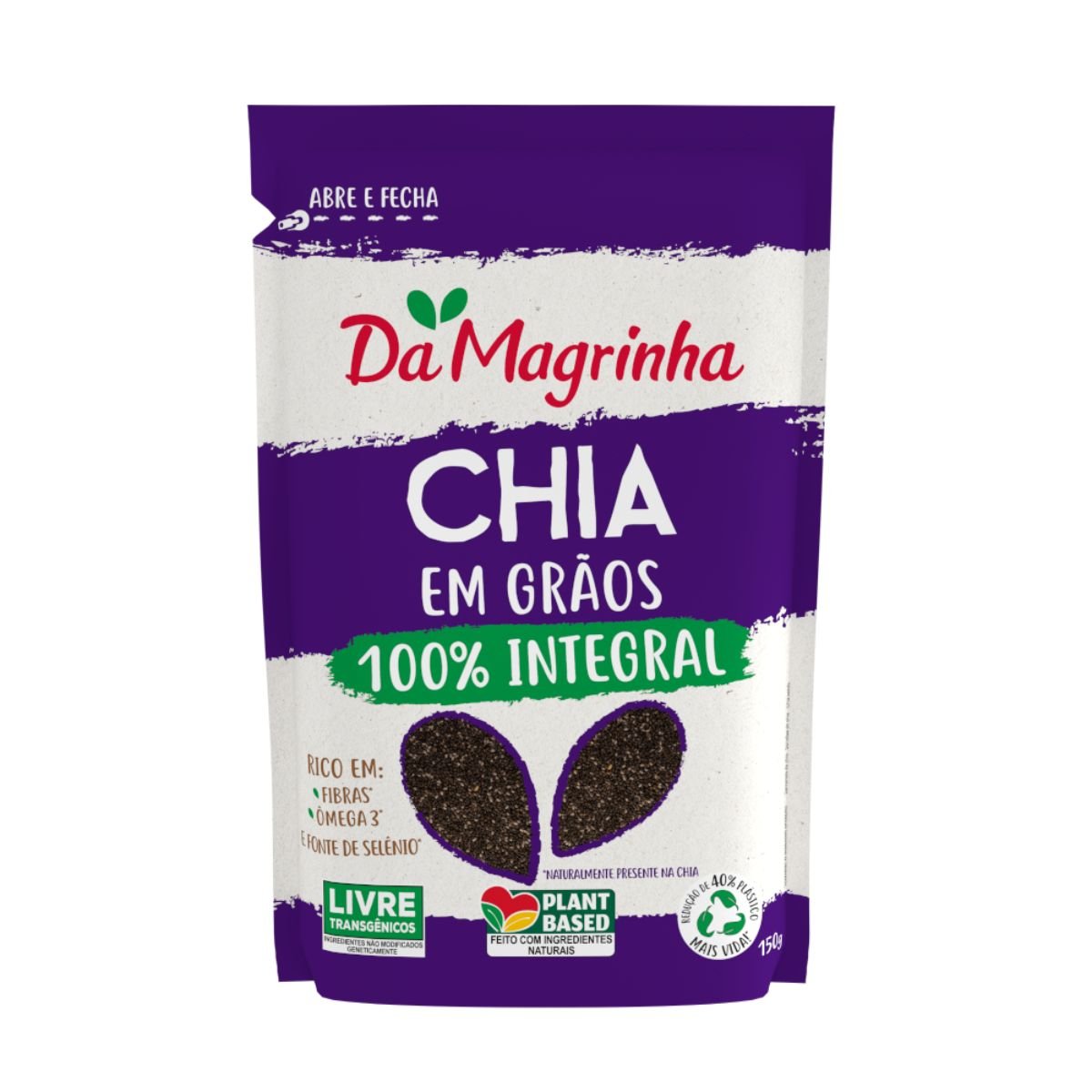 Chia em Grãos Integral Da Magrinha Pouch 150g