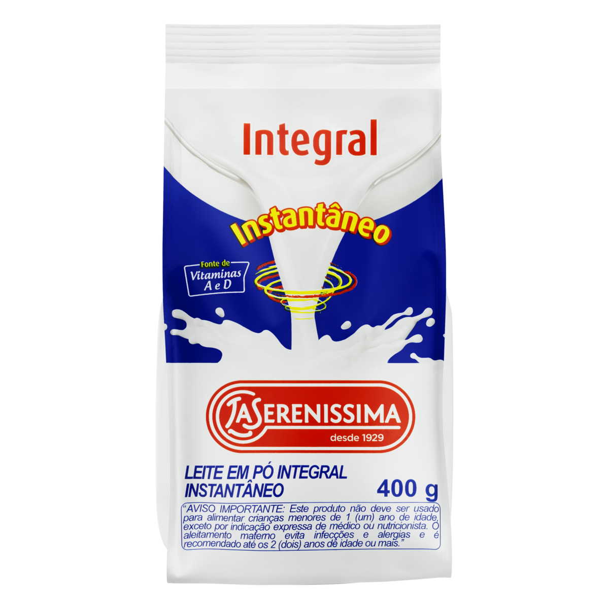 Leite em Pó Integral Instantâneo LA SERENISSIMA 400g