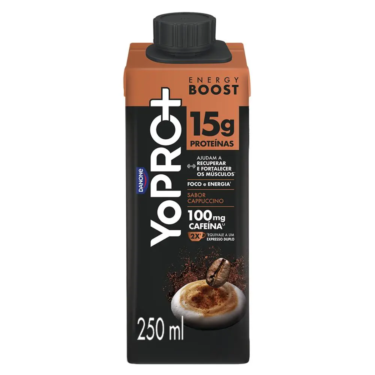 Bebida Láctea Cappuccino Zero Lactose Yopro Energy Boost Caixa