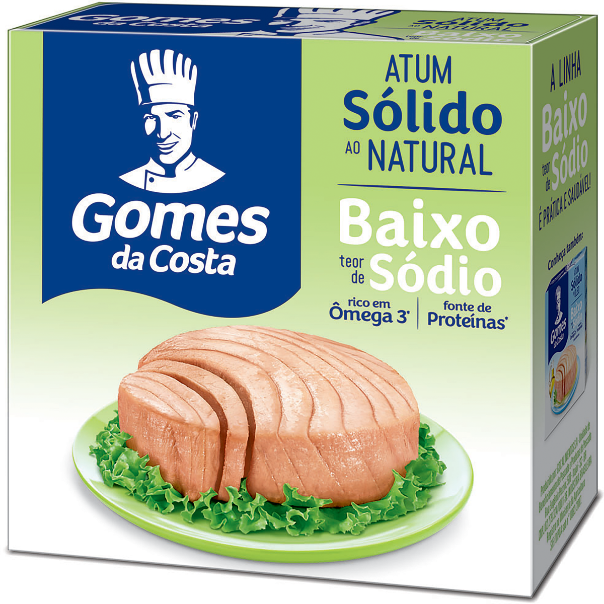 Atum Sólido ao Natural Gomes da Costa Baixo Teor de Sódio Caixa 170g