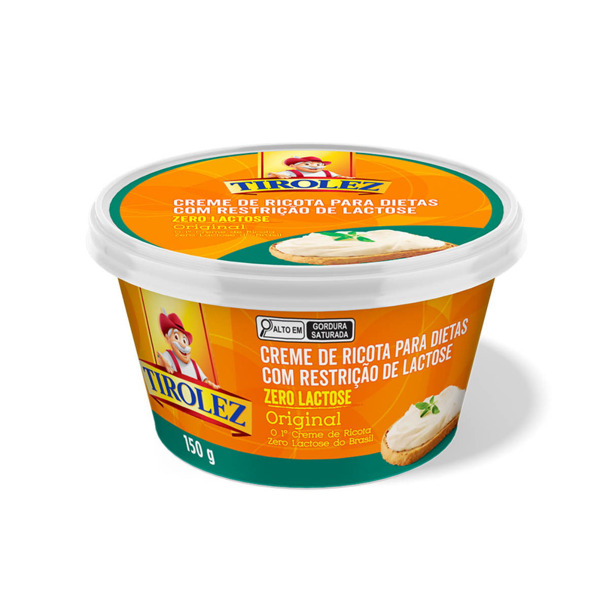 Creme de Queijo Ricota Zero Lactose Tirolez Pote 150g