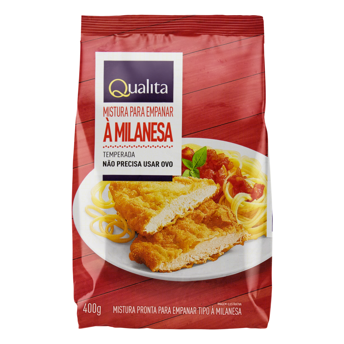 Mistura Pronta para Empanar à Milanesa Temperada Qualitá Pacote 400g