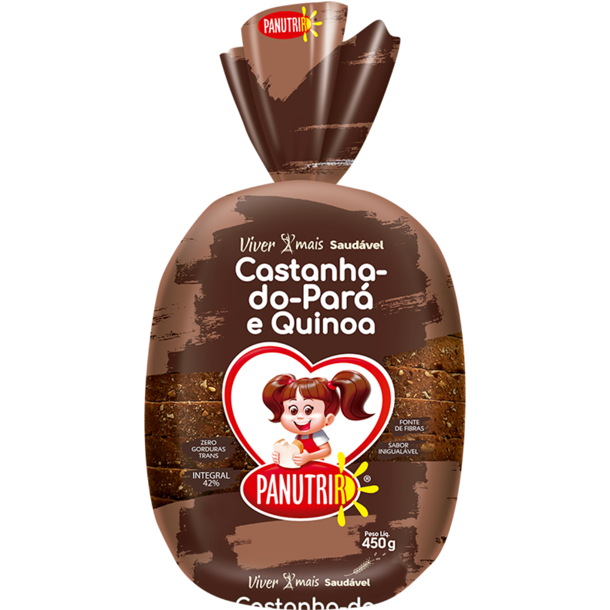 Pão Integral Castanha do Pará Quinoa PANUTRI 500G