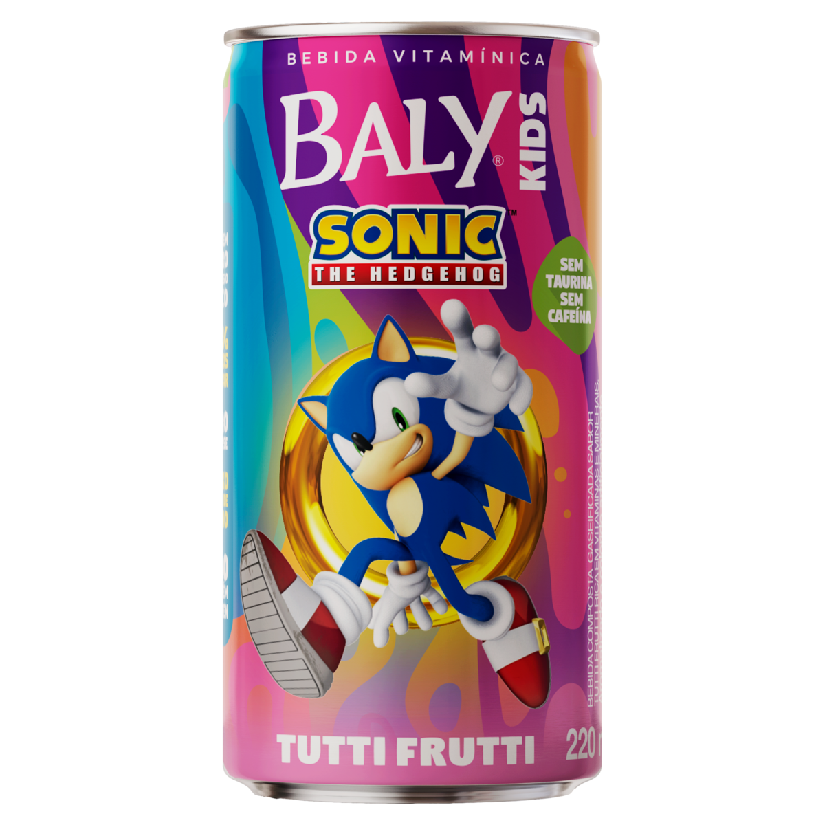 Suplemento Alimentar Líquido Tutti Frutti Zero Lactose Sonic Baly Kids Lata 220ml