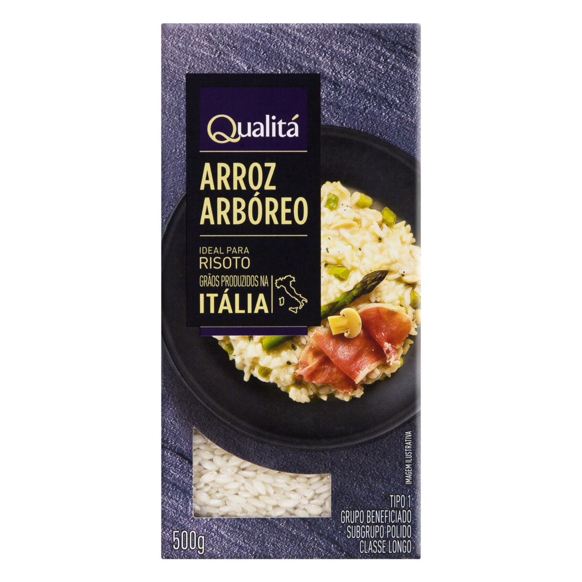 Arroz Arbório Ideal para Risoto Tipo 1 Qualitá Caixa 500g
