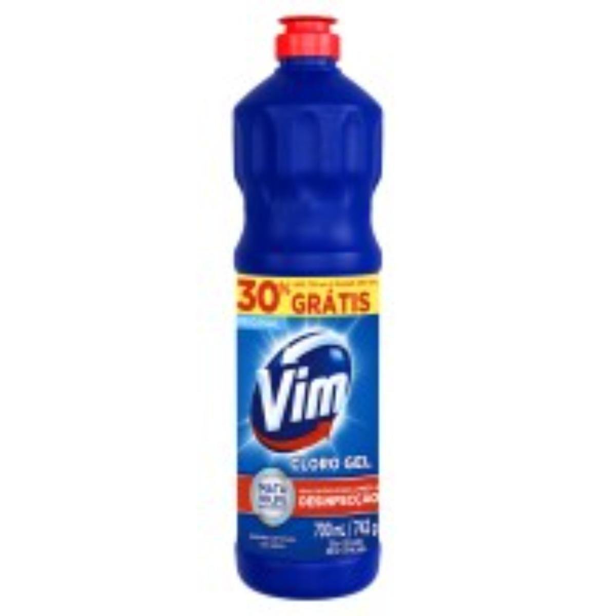 Desinfetante Cloro Gel Original Vim Frasco Leve 700ml Pague 490ml