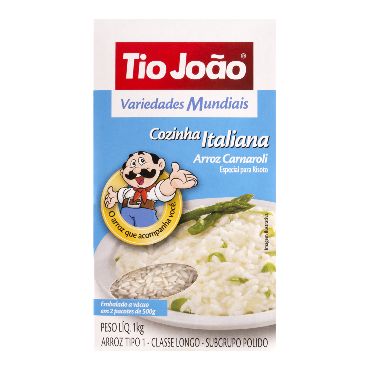 Arroz Cozinha Italiana Tipo 1 Canaroli TIO JOÃO Caixa 1kg