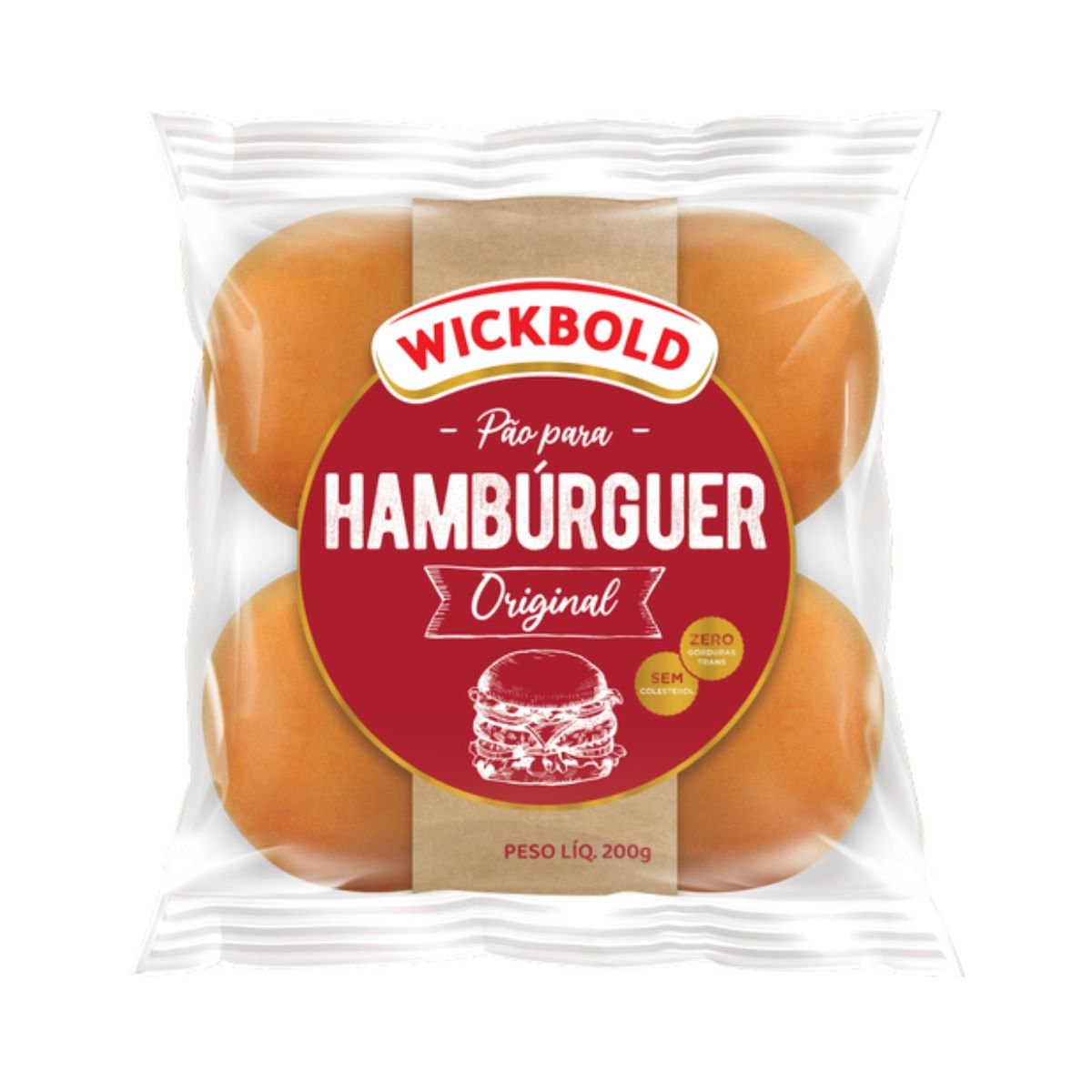 Pão para Hambúrguer Original Wickbold Pacote 200g