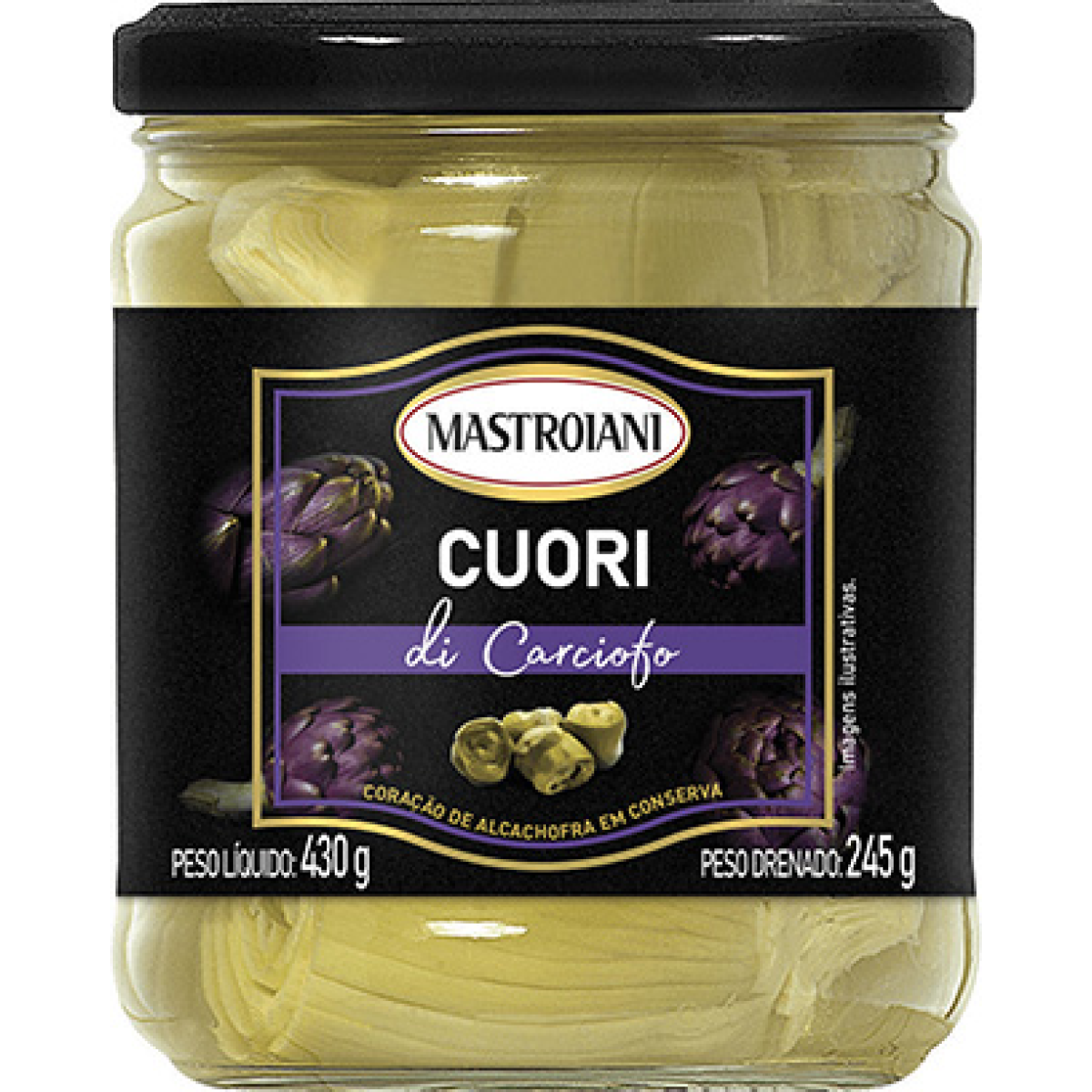 Coração de Alcachofra La Violetera Peso Bruto 430 Peso Liquido 245g