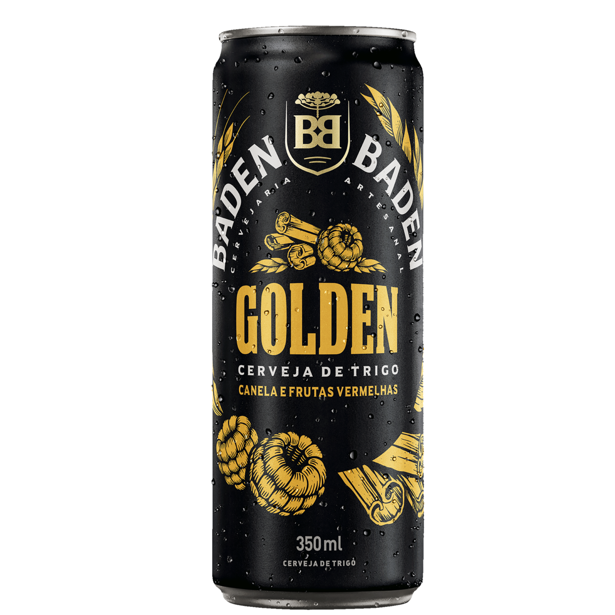 Cerveja Golden Ale Canela e Frutas Vermelhas Baden Baden Lata 350ml