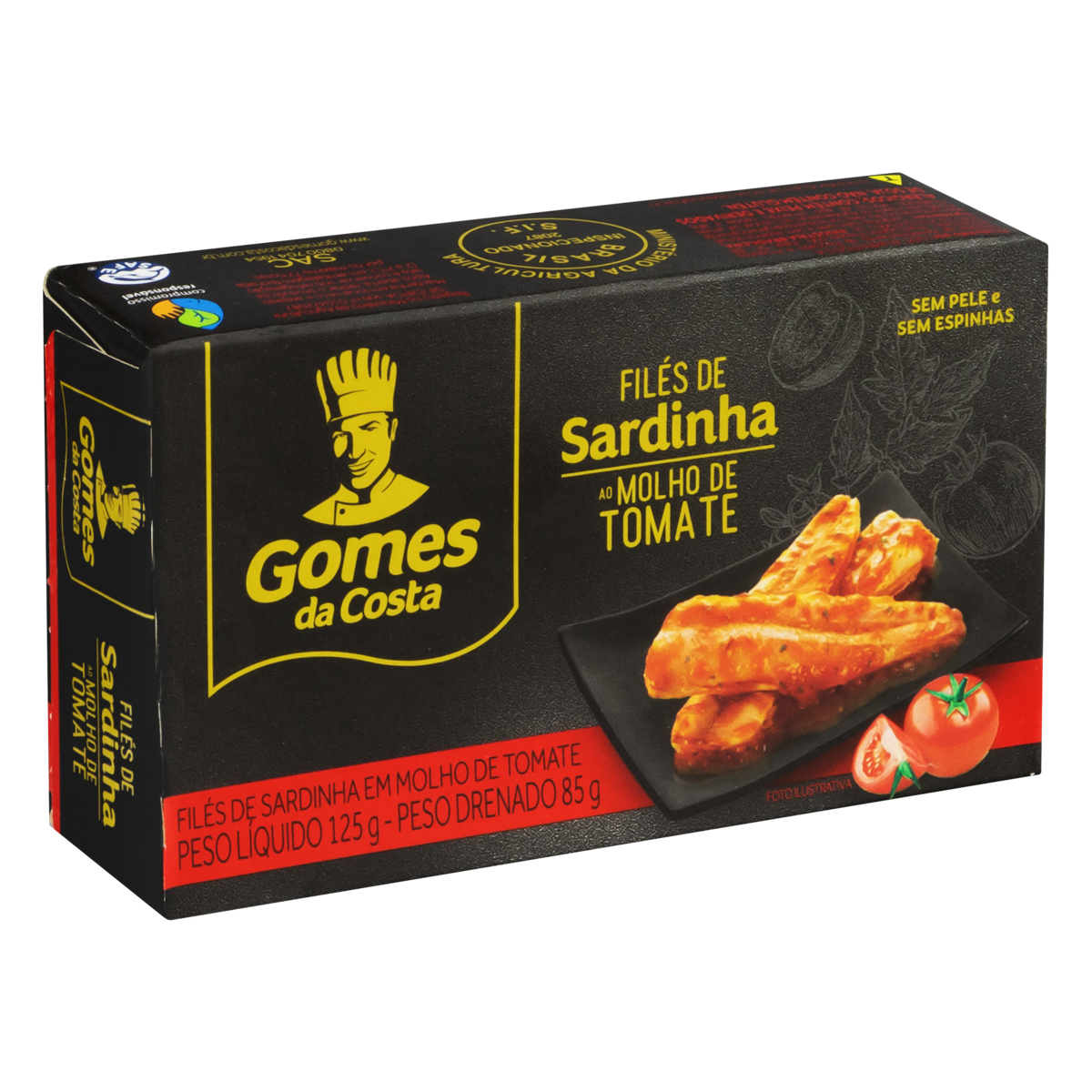 Filé de Sardinha ao Molho de Tomate GOMES DA COSTA Caixa 125g