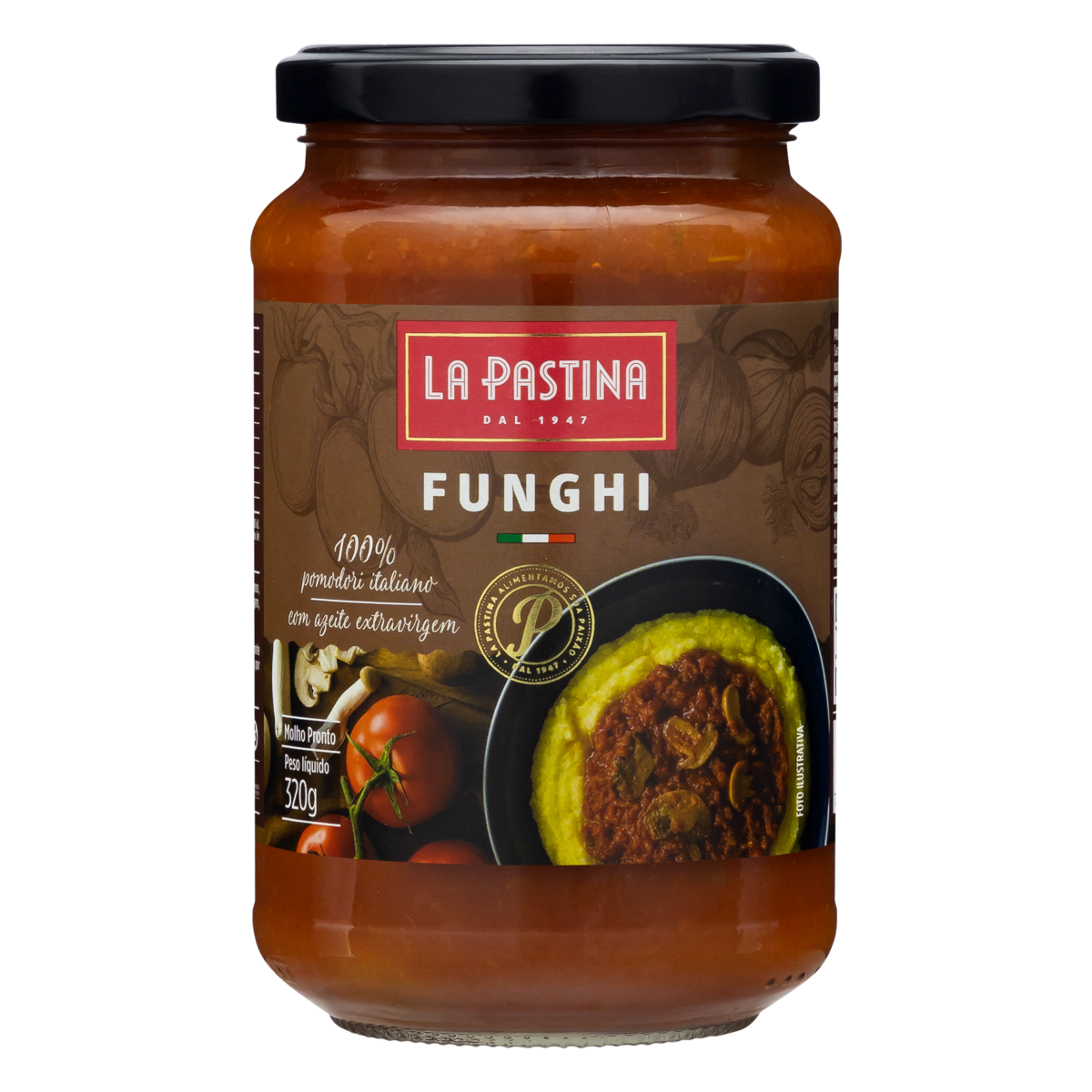 Molho de Tomate Funghi La Pastina Vidro 320g