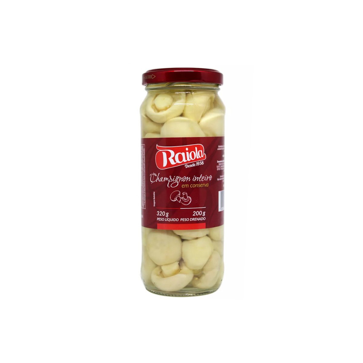 Cogumelo Inteiro RAIOLA Vidro 200g