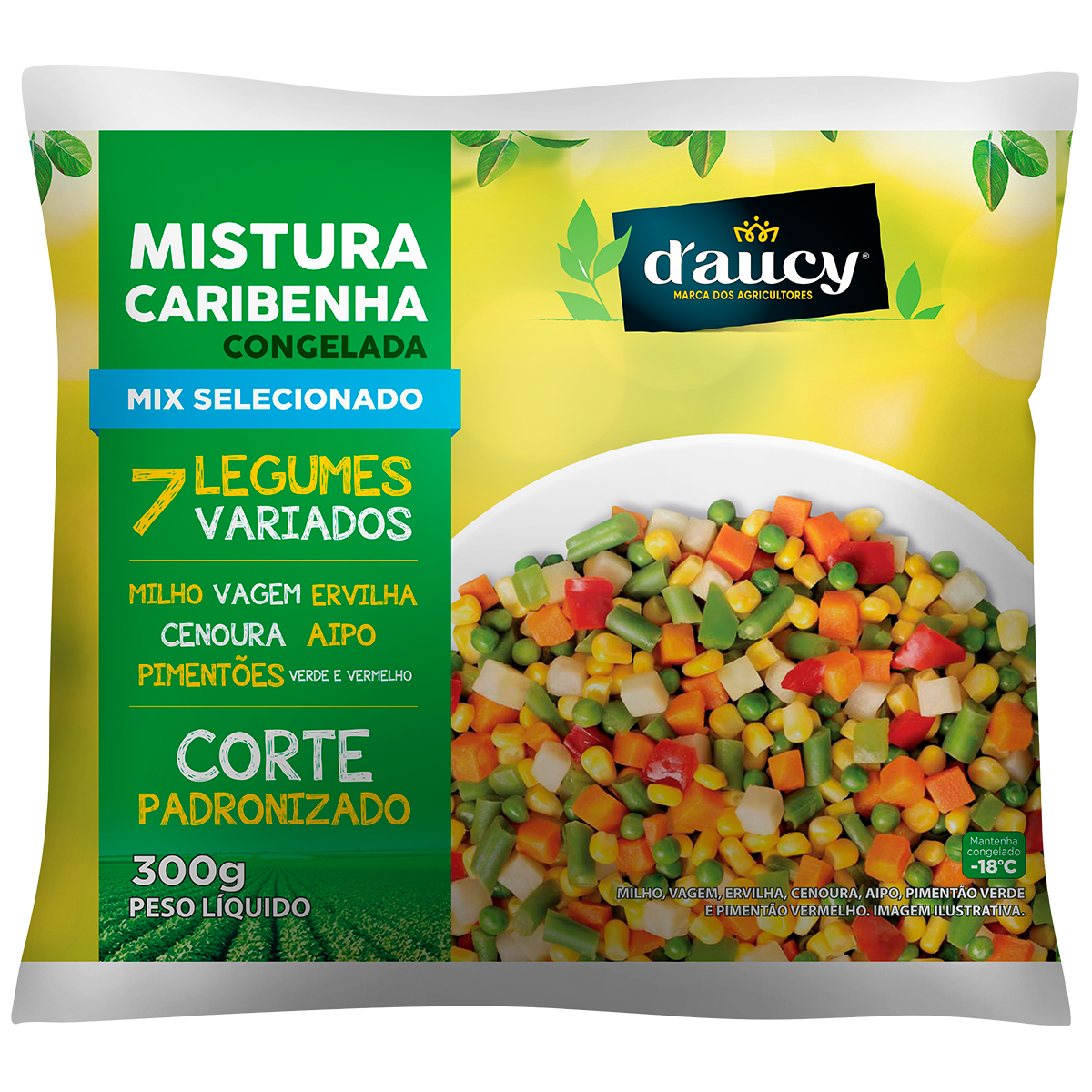 Mix Caribenho Congelado DAUCY Pacote 300g