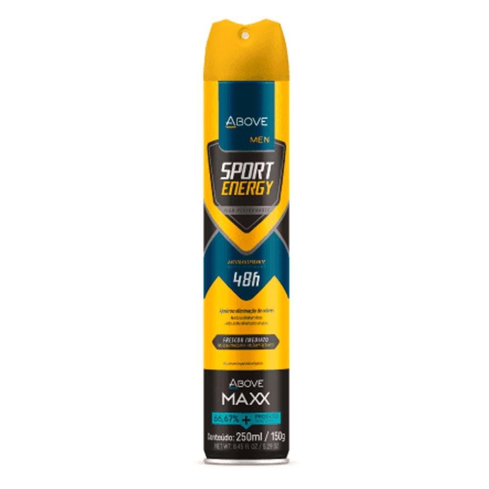 Antitranspirante Aerossol Invisible Sport Energy Above Men Maxx 250ml Spray