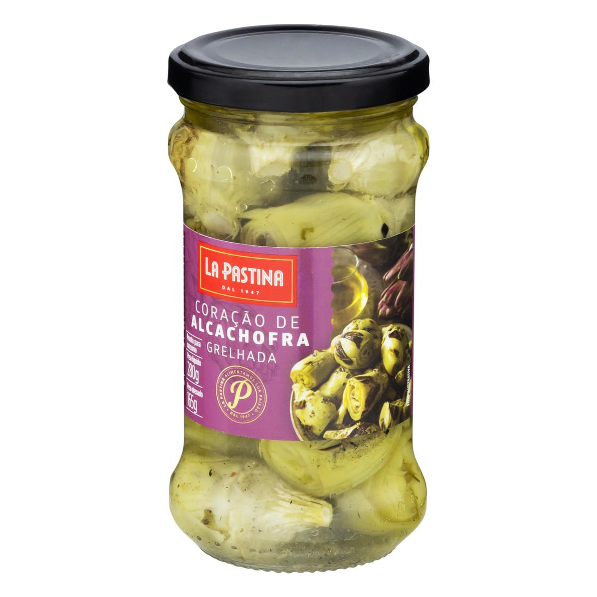 Coração de Alcachofra em Conserva Grelhada La Pastina Vidro 165g